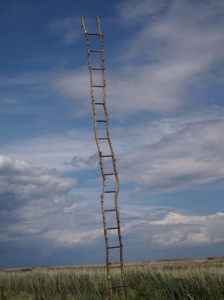 The ladder on the marshes at Cley-next-the Sea.