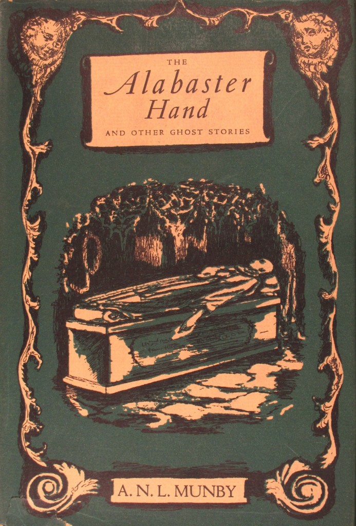 The dust-jacket of 'The Alabaster Hand and other ghost stories (1949).  Private collection.